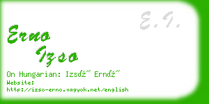 erno izso business card